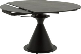 Masă ceramică Estrada, sistem Rotativ de extindere Ø 130 cm - NEGRU