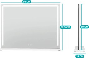 Oglindă cosmetică Hollywood LED 80x14x62,5 cm