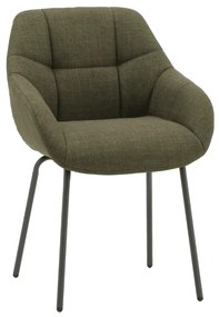Scaun tip fotoliu Bosco, tesatura ,structura metalica - VERDE INCHIS