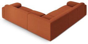 Colțar maro cu tapițerie din țesătură bouclé (cu colț variabil/în formă de ”L”) Molino – Micadoni Home