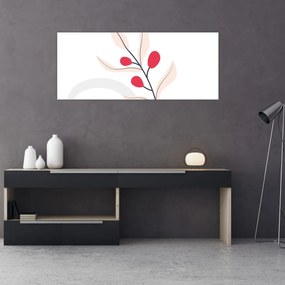 Tablou - Abstracție florală roz N⁰3 (120x50 cm)