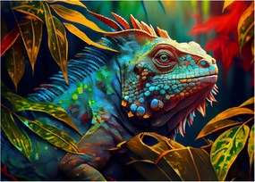 Tablou - Iguana colorată (70x50 cm)