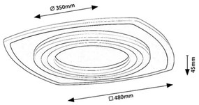 Rabalux 71318 - Plafonieră LED dimabilă TANELI, 60W/230V, 3000/4000/6000K, crom + telecomandă