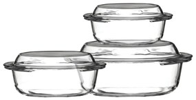 Vase de copt 3 buc. din sticlă 21x24 cm Ovenlove – Premier Housewares