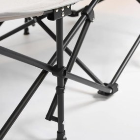 Șezlong pliabil, bej, geantă de transport