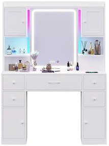 Masa de toaleta California, alba