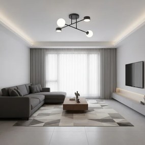 Lustră aplicată HOLON, 2xG9/8W/230V + 2xGX53/12W, neagră