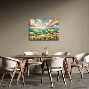 Tablou – Cai galopând prin peisaj (70x50 cm)