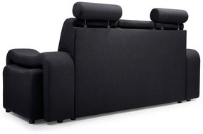 Zondo Canapea trei locuri Wendell (negru) (cu taburete). 1031762