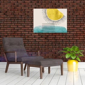 Tablou - pictură abstractă de plajă N⁰2 (70x50 cm)