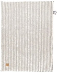 Pătură pentru copii crem din catifea reiată 100x77 cm – Meowbaby