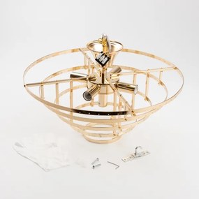 Lustră de cristal aplicată Brilagi CRYSTAL 5xE14/40W/230V auriu