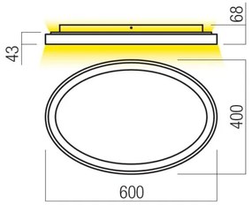Redo 01-3807 - Plafonieră LED dimabilă NOBU LED/60W/230V aurie
