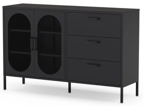 Comodă neagră 140x90 cm Diora – Marckeric