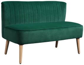 Canapea HOMCOM pentru două persoane - Mobilier de șezut elegant și confortabil în verde închis | Aosom Romania