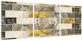 Tablou - Decor cu texturi (cu ceas) (90x30 cm)