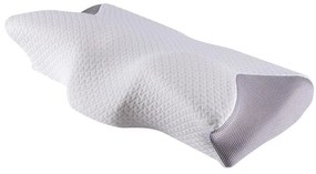 Pernă ergonomică din spumă cu memorie alb-gri 60 x 35 cm