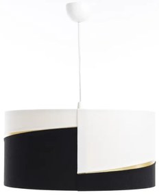 Lustră pe cablu SWING 1xE27/60W/230V negru/alb/auriu