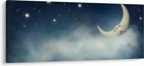 Tablou - Luna cu stele (120x50 cm)