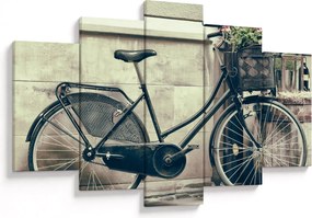 Tablou - Bicicleta de epocă cu flori (150x105 cm)