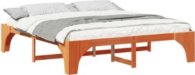 vidaXL Cadru de pat Maro 200 x 200 cm Lemn de pin masiv
