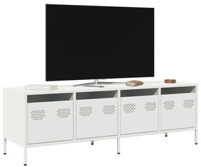 vidaXL Dulap TV, alb, 135x39x43,5 cm, oțel laminat la rece