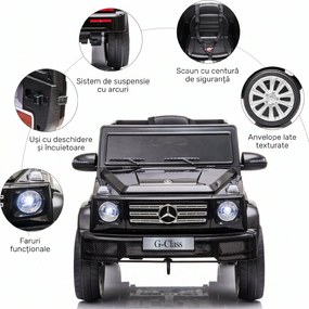 HOMCOM Mașină Electrică pentru Copii 3-8 Ani, 3-5km/h, cu Telecomandă, Bord, Centură, Muzică și Faruri LED, Negru | Aosom Romania