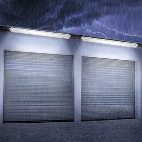 Corp de iluminat tehnic LED T8, 2 x soclu G13, 20 W, 230 V, 6500 K, 120 cm, IP65, alb