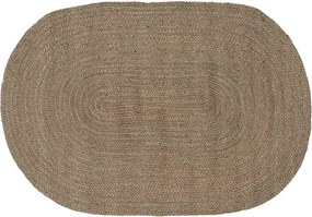 vidaXL Covoare de zonă Oval Gri 100 x 152 cm Iută