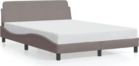 vidaXL Cadru de pat, Dover, gri taupe, 140x200 cm, textil