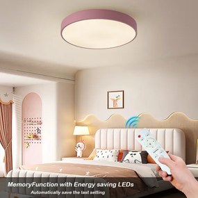 Brilagi - Plafonieră LED dimabilă POOL LED/60W/230V 3000-6000K 50 cm roz+telecomandă