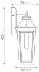 Quoizel QZ-BUCKLEY-M-MBK - Aplică de perete pentru exterior BUCKLEY M, 1xE27/40W/230V, IP44