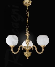 Candelabru din alama cu 3 brate design italian 9350