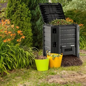 Prosperplast Compostor de grădină - Compogreen 380 l, negru