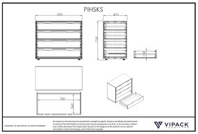 Set pat semi-supraetajat pentru copii SCOTT, alb, 90 x 200 cm, pin scandinav masiv, cu scară, birou glisant și comodă cu 3 sertare – Vipack