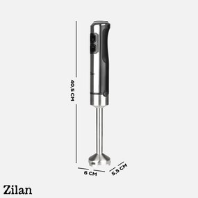Mixer vertical ZİLAN ZLN3994, 1200W, 15 viteze, functie Turbo, İnox