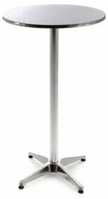 Masă de bar rotundă 110 cm - argintiu, reglabilă