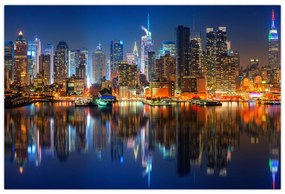 Tablou cu Manhattan noaptea (90x60 cm)