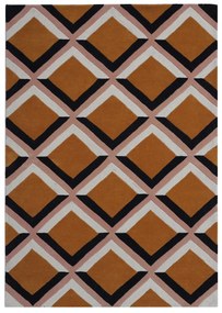 Covor  Combs Bedora, 80x150 cm, 100% lana, multicolor, finisat manual