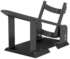 HOMCOM Cale de roată pentru motocicletă, cațărătoare de motocicletă din oțel, suport de transport cu 3 găuri reglabile în înălțime 27 x 71,5 x 33,5 cm negru | Aosom Romania