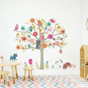 Set autocolante de perete pentru camera copiilor Ambiance Scandinavian Tree