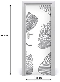Autocolante pentru usi Furnir adeziv imagini de fundal ușă Ginkgo