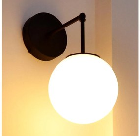 Lampă de perete MOON 1xE27/15W/230V negru