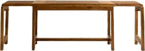 Bancă extensibilă din lemn de acacia, maro cald, 46 x 88–148 x 35 cm, „Extendable”