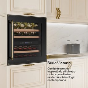 Klarstein Răcitor de vin Vinsider Victoria 36, 36 sticle, tactil, protecție UV, LED, silențios, 3 rafturi