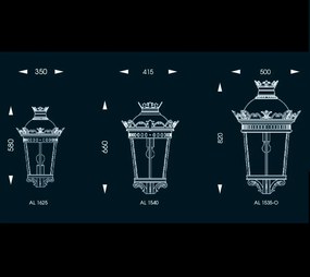 Aplica iluminat exterior din fier forjat design clasic in stil Empire, WL 3669