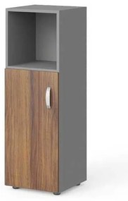 Dulap mediu Manager 39,9 x 42,2 x 119,5 cm, stânga, nuca warmia / gri