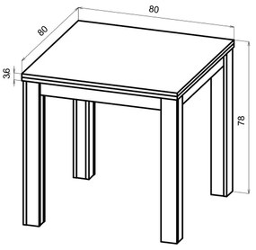 Masă de dining extensibilă ZARO, stejar artisan/negru