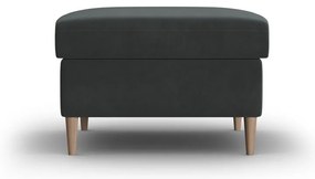 Taburet gri închis cu tapițerie din catifea Kyoto – Cosmopolitan Design