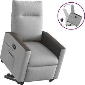 vidaXL Scaun înclinabil vertical din țesătură gri nor